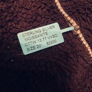 Sterling Silver Moissanite Necklace